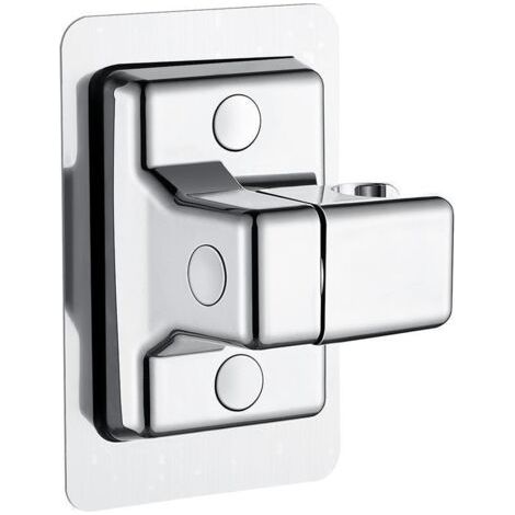 Support Pommeau de Douche, 360° Réglable Support Douche, ABS Plastique Accroche Pommeau de Douche Support Pommeau de Douche sans Percage, Adhésif Fort Porte Pommeau de Douche Support Douche Arg (1/5)