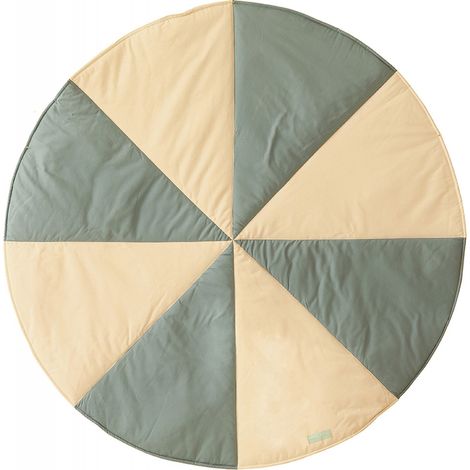 Tapis de sol rond molletonné bébé enfant circus time - Bleu, beige (1/5)