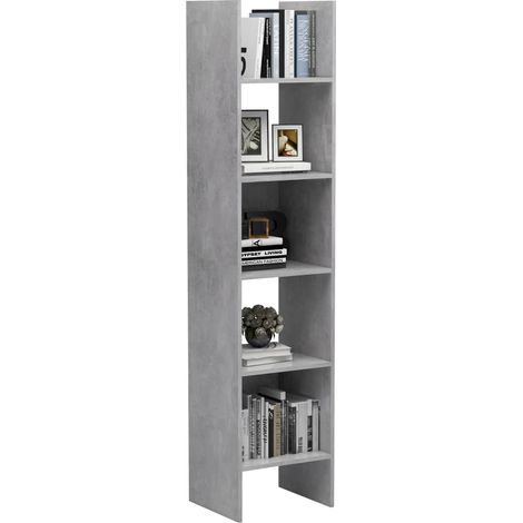Bibliothèque Gris béton 40x35x180 2 (1/5)