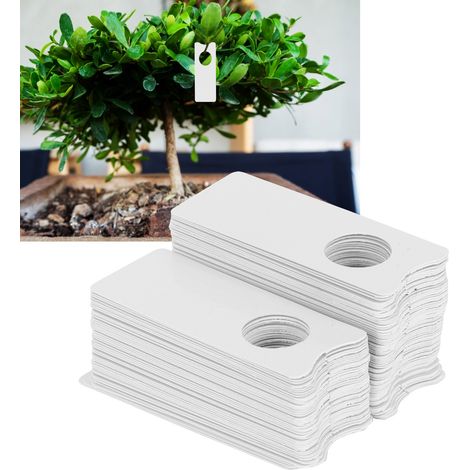 600 Étiquettes de Plantes PVC Blanc Résistant à l'eau pour Jardinerie, Marqueurs de Fleurs à Fixer avec Anneau pour Classifier et Organiser les Cultures (1/5)
