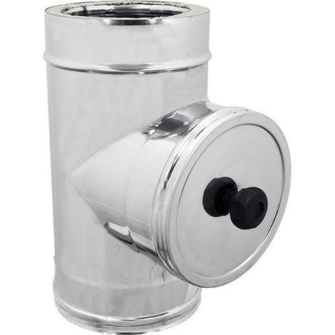 Modulo di ispezione inox t 90° doppia parete di 100 - de 150 mm (1/2)