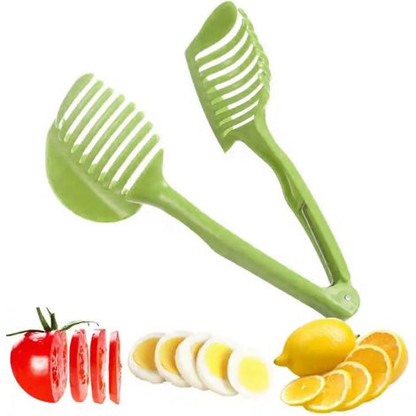 (Kunststoffausführung) 1 Stück Küchen-Obstschneider, Gemüseschneider, Tomatenschneider, Clip H