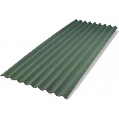 Lastre ondulate in fibra bitumata 85.5x200 cm per tettoie e coperture - Verde (1/4)