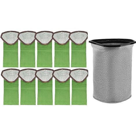 Pièces détachées pour aspirateur dorsal ProTeam Super Coach Pro 10 / GoFit 10 : sacs microfiltres + sac en tissu réutilisable (11 pièces) (1/5)