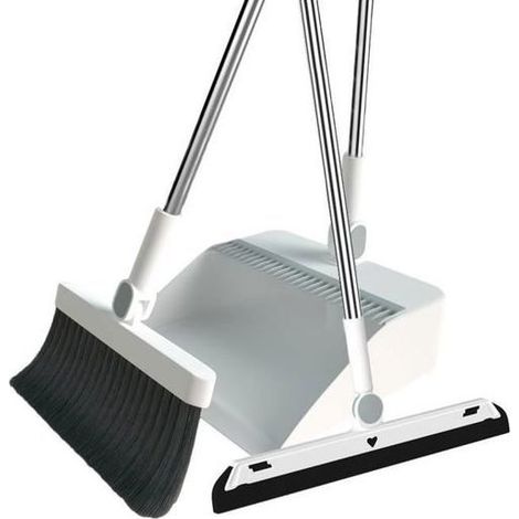 KLVGTIFS PU - Ensemble Balai et Pelle, Balayette et Pelle à Poussière avec Long Manche, pour Le Nettoyage de La Maison, La Cuisine, La Bureau (1/4)