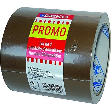 Verpackungsklebeband geko 50 mm 66 m Pack 2