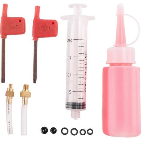 Kit de purge de freins hydrauliques ZOOM compatible avec le système de freinage ZOOM, kit de remplissage d'huile, huile minérale pour freins, entonnoir et outil de réparation pour vélo (1/5)