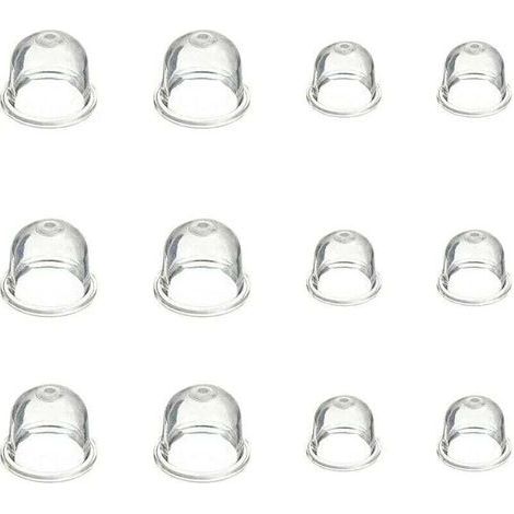 12 Pièces Carburateur Amorce Pompe Ampoule - 19 mm et 22 mm - Poire Pompe Amorcage - Accessoires de Carburateur pour Debroussailleuse Tronçonneuse Souffleur Tondeuse (1/4)