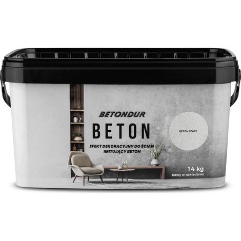 Betondur Dekorativer Betoneffekt für Wände in Betonoptik - Grau - 14 kg