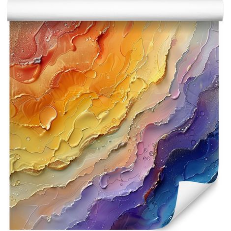 Carta da parati con inchiostro oro, blu e viola per soggiorno e camera da letto, 50x1000 cm (1/5)