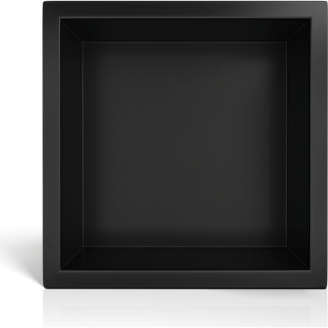 BALNEO - niche murale 30x30x7 cm noire en acier inoxydable WALL-BOX - étagère de salle de bain (1/5)