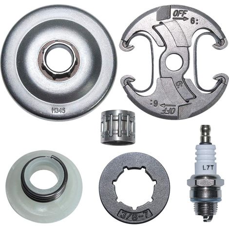 Kit de roulement à aiguilles pour tambour d'embrayage 3/8 7T et jante de pignon pour Husqvarna 340 345 346XP 350 351 353 445 450E Remplace 537110503 (1/5)