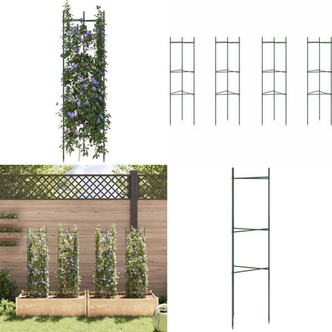 Tomatenkäfige 4 Stk. 116 cm Stahl und PP - Tomatenkäfige - Kletterpflanze - Pflanzenstange - Gartengeräte - Gemüseanbau - Home & Living (1/5)