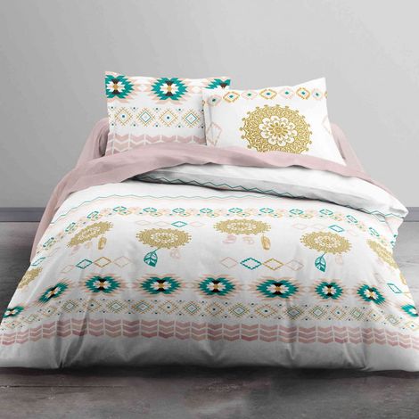 Parure HC4 : Housse de Couette 240x260 + 2 Taies d’Oreiller 100% Coton (1/4)