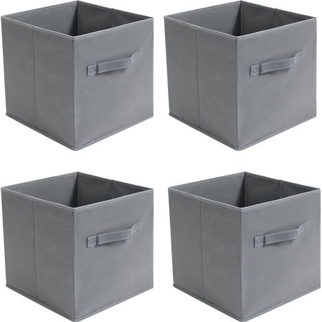 Cubes de rangement pliables, 27 x 27 x 28 cm, boîtes de rangement ouvertes en tissu non tissé, tiroir en tissu, pour jouets et vêtements (1/5)