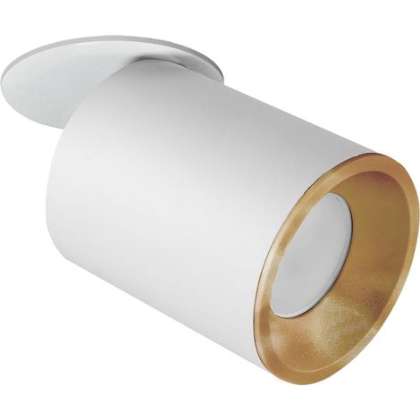 Faretto incasso orientabile GU10 bianco oro Pallas Polux (1/4)