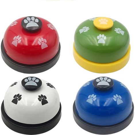 Lot de 4 Sonnettes de Dressage pour Chiens et Chats Clochettes en Laiton. Apprentissage Efficace de la Propreté avec Sonnerie Claire et Base Antidérapante (1/5)