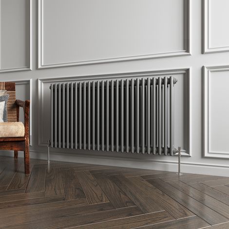 Traditional 2 Column Anthracite Grey Radiator (600mm H × 1190mm W) – 5425 BTU / 1590W – Cast Iron Style (1/5)
