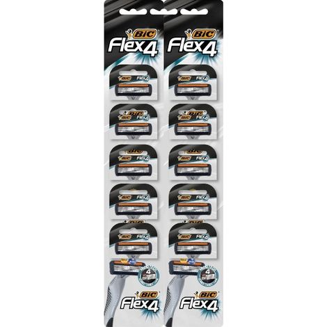 Bic Flex4 Einwegrasierer für Männer, 10er-Packung