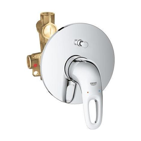 Eurostyle Mitigeur Monocommande pour Baignoire-Douche, Levier Ouverte, Chrome (33637003) (1/2)