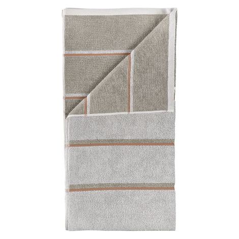 Zone Denmark - Sauna Towel 100x50 cm - Soft Grey, Eucalyptus, Terracotta