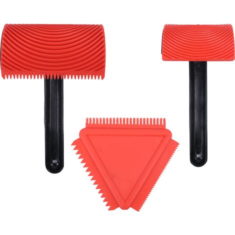 Outil de grainage bois motif caoutchouc pour embosser murs, décoration texture bois, outil de moirage (1/5)