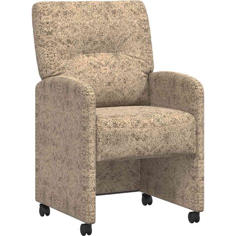 Dining Chairs with Wheels 2 pcs Light grey 57 x 67 x 95 cm vidaXL