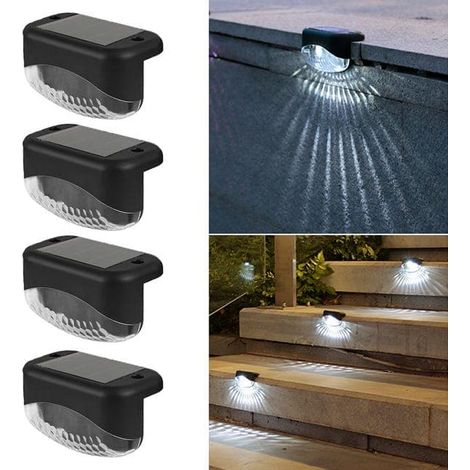 8er-Pack solarbetriebene LED-Treppen- und Wandleuchten für den Außenbereich, wasserdichte Leuchten für Zäune und GehwegeOF Antwort (1/5)