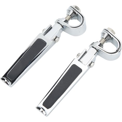 Paire de repose-pieds à fixation en U universels pour motos de route avec barre de protection moteur de 2,5 à 3,2 cm (1 à 1 1/4 po). (1/5)