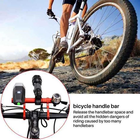 1 set of red aluminum alloy handlebar extender bicycle bracket extension rack multi-functional extension rack (1/5)