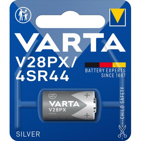 Varta SILVER Cylindr.V28PX/4SR44 Bl1 Fotobatterie 4SR44 Silberoxid 145 mAh 6.2 V 1 St.