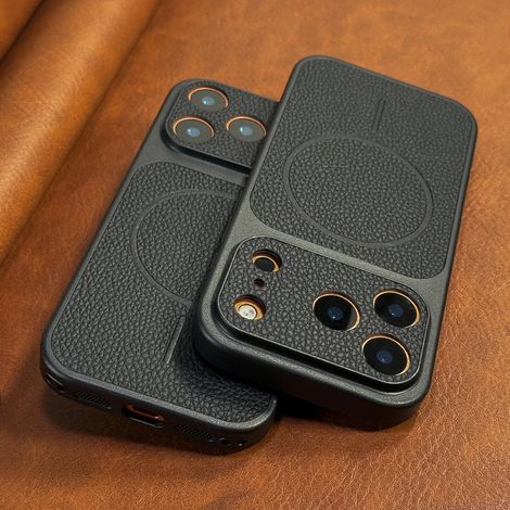 (iPhone 12 Pro Noir) Coque de protection à chargement sans fil magnétique MagSafe avec dos renforcé