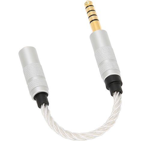 Câble adaptateur casque stéréo symétrique 4,4 mm vers 3,5 mm mâle-femelle pour lecteurs NW-ZX300A, NW-WM1A, NW-WM1Z et PHA-2A (1/5)
