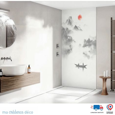 Panneau de douche : Paysage Zen 3 - Alu composite - 90 - 245 (1/3)