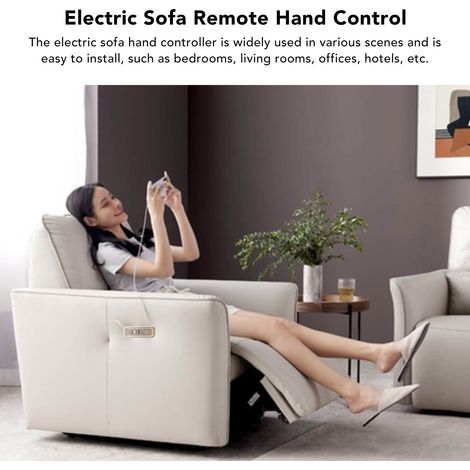 Ortviai Télécommande 4 boutons pour fauteuil relevable électrique avec port USB – Contrôleur mains libres pour canapé motorisé (1/4)