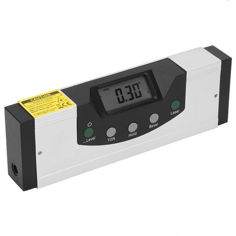 Niveau à laser rouge magnétique règle numérique LCD inclinomètre mesureur d'angle niveau à bulle (173mm) (1/5)