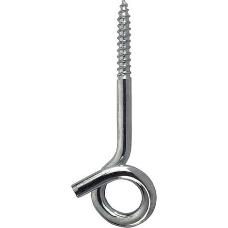 CONNEX - GANCIO A SOFFITTO IN FERRO ZINCATO CON FILETTO PER LEGNO - 2 PZ - 8,8X140 MM.
