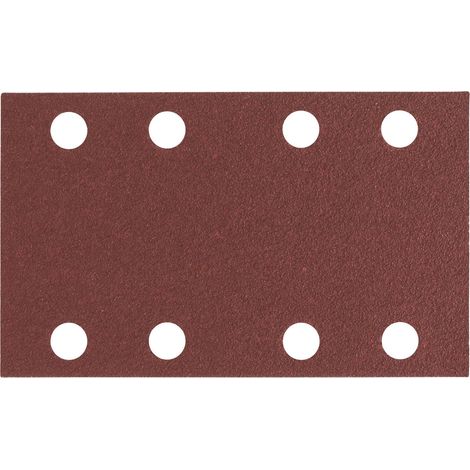 BOSCH 2608605282 FEUILLE ABRASIVE POUR PONCEUSE VIBRANTE 80 X 133 MM 8 TROUS GRAIN 180 10 PIÈCES