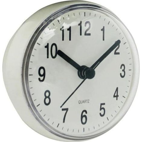 Mini-Wanduhr mit Saugnapf für Badezimmer, wasserdicht, 70 mm, geeignet für Küche, Toilette, kleine Tischuhren (1/4)