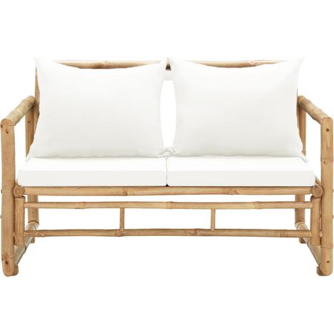 Maison Exclusive - Divano da Giardino a 2 Posti con Cuscini in Bambù (1/5)