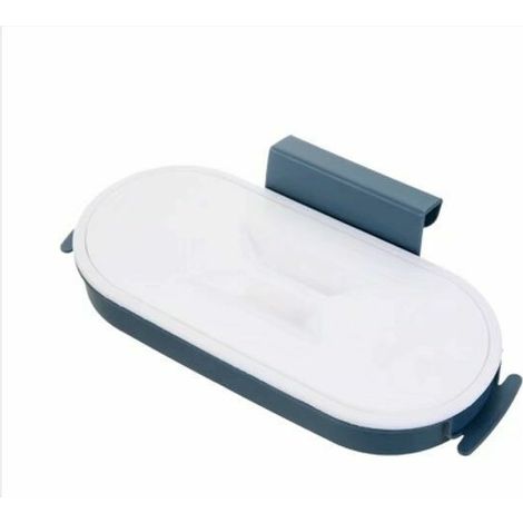 Mensola porta sacchi della spazzatura da appendere, gancio a parete per pensili e ante della cucina, porta sacchi della spazzatura blu da appendere