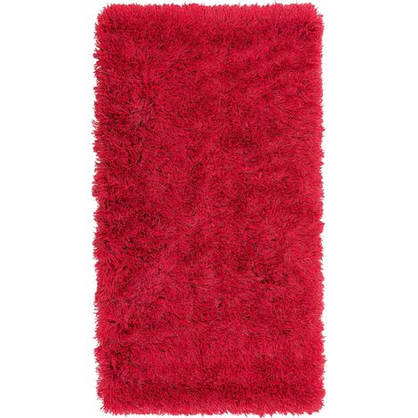 Tappeto pelo lungo 80 x 150 cm Rosso Cide (1/5)