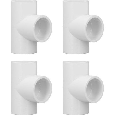 12 Pièces Raccords PVC en T, Connexions Plastique pour Tuyauterie d'Eau, Diamètre 25mm, Bricolage Plomberie (1/5)