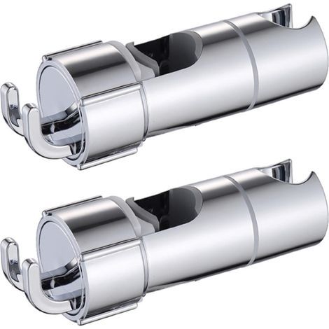 Set of 2 shower head holders, hole spacing from 18 to 25 mm, adjustable shower head holder, shower head accessories (SL) (1/5)