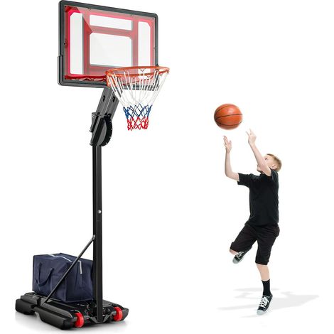 Panier de Basket Extérieur sur Pied Hauteur Réglable 1,05-2,6 m pour Enfants et Adultes