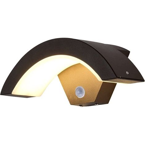 Applique murale extérieure LED avec capteur de mouvement, éclairage mural extérieur moderne 24W IP65 étanche pour jardin Patio, blanc froid (1/4)