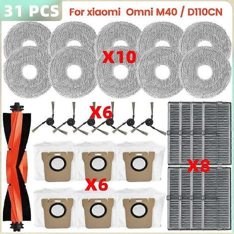 Filtre pour aspirateur brosse pour aspirateur Filtre de brosse pour aspirateur filtre de Omni M40 / D110CN Aspirateur Main Roller Side Brosse HEPA Filtre Serpillière Cloth Sac à poussière Accessorie (1/5)