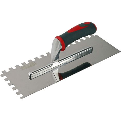 Faithfull, Spatola dentata in acciaio Inox con impugnatura morbida 13 x 4 1/2" - FAISGTNOT10S (1/2)