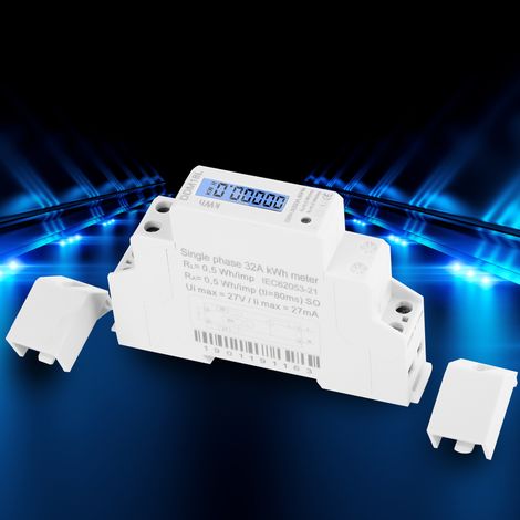 Einphasiger digitaler LCD-Energiezähler mit Digitalanzeige zur DIN-Schienenmontage (1/5)