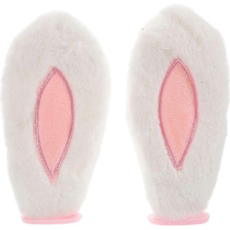 Lot de 2 décorations oreilles de lapin pour casques de motos électriques et de vélos. Accessoires amusants pour motos. Ornement pour casque. (1/3)